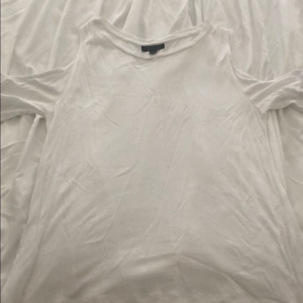 White cold shoulder Top Shop tee
